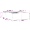 vidaXL Bettgestell Betongrau 135x190 cm Holzwerkstoff