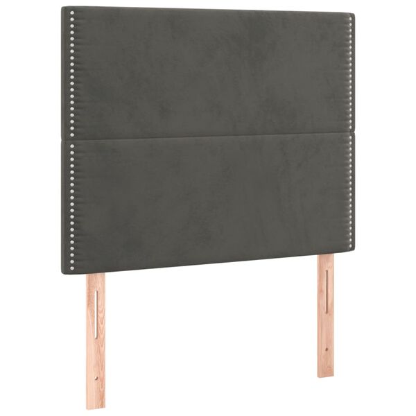vidaXL Kopfteil Dunkelgrau 100 x 5 x 118/128 cm Samt