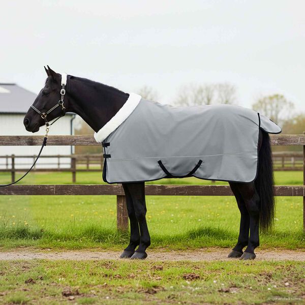 vidaXL Pferdedecke Dunkelgr&uuml;n 155 cm Polarfleece