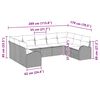 vidaXL Sofa Set mit Kissen 9 pcs Grau Poly Rattan