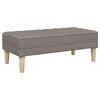 vidaXL Sofa Set mit Kissen 2 pcs Taupe Polyester
