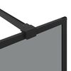 vidaXL Walk-in Duschwand Schwarz 115 x 195 cm Geh&auml;rtetes Glas