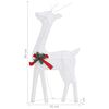vidaXL Weihnachtsdekoration Rentiere 270x7x90 cm Wei&szlig; Kaltwei&szlig; Mesh