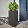 vidaXL Pflanzk&uuml;bel Schwarz Dreieckig 50x43x75 cm Stahl