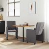 vidaXL Esszimmerst&uuml;hle mit Rollen 2 pcs Grau 57 x 66 x 94 cm
