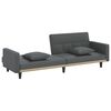 vidaXL Schlafsofa mit Kissen Dunkelgrau Stoff