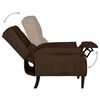 vidaXL Relaxsessel Verstellbar Dunkelbraun Stoff