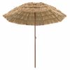 vidaXL Strandparasol 205 x 205 x 210 cm Polyester und Stahl Natur