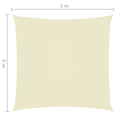 vidaXL Sonnensegel Oxford-Gewebe Quadratisch 5x5 m Creme