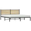 vidaXL Metallbett ohne Matratze Sonoma-Eiche 183x213 cm