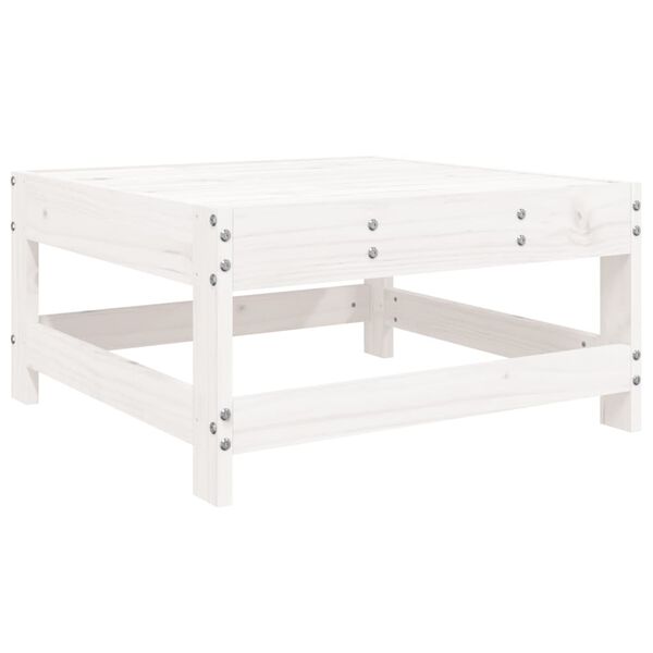 vidaXL 10-tlg. Garten-Sofagarnitur Wei&szlig; Massivholz Kiefer