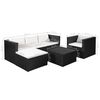 vidaXL 4-tlg. Garten-Lounge-Set Poly Rattan Schwarz und Wei&szlig;