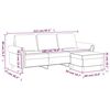 vidaXL 3-Sitzer-Sofa mit Hocker Blau 180 cm Samt