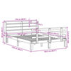 vidaXL Bettgestell mit Kopfteil ohne Matratze 160x200 cm