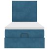 vidaXL Ottoman-Bett mit Matratzen Dunkelblau 90x200 cm Samt