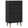 vidaXL Schuhschrank MOLDE 59,5 x 35 x 103 cm Massives Kiefernholz