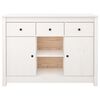 vidaXL Sideboard Wei&szlig; 100x35x74,5 cm Massivholz Kiefer