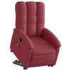 vidaXL Elektrischer Massagesessel mit Aufstehhilfe Weinrot Stoff