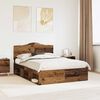vidaXL Bettrahmen Altholz 160 x 200 cm Massives Kiefernholz