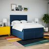 vidaXL Boxspringbett mit Matratze Blau 140x200 cm Stoff