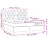 vidaXL Boxspringbett mit Matratze Gr&uuml;n 180x200 cm Stoff