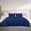 vidaXL Bettw&auml;sche-Set Marineblau 260x240 cm Baumwolle