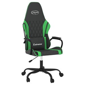 vidaXL Gaming-Stuhl Schwarz und Gr&uuml;n Kunstleder