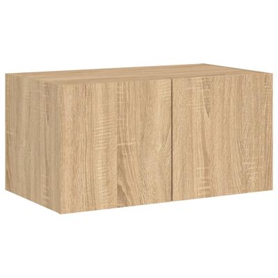 vidaXL TV-Wandschrank mit LED-Leuchten Sonoma-Eiche 60x35x31 cm