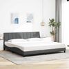 vidaXL Bettgestell ohne Matratze "Hanko" Dunkelgrau 200x200 cm Stoff