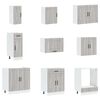 vidaXL 14-tlg. K&uuml;chenschrank-Set Lucca Grau Sonoma Holzwerkstoff
