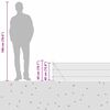 vidaXL Zaunpfosten Grau 25 x 0,4 m (40 x 40 mm Maschen) Stahl und PVC