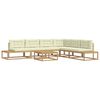vidaXL 7 stk. Outdoor-Sofagarnitur Polyester Wei&szlig;
