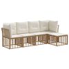 vidaXL Outdoor-Sofagarnitur Natur Polyester