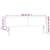 vidaXL Kopfteile Dunkelgrau 160x5x78/88 cm Stoff