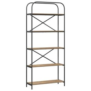 vidaXL B&uuml;cherregal 5 Ebenen 80 x 30 x 183 cm Holzwerkstoff