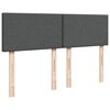vidaXL Boxspringbett mit Matratze Dunkelgrau 160x200 cm Stoff