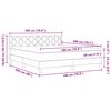 vidaXL LED Boxspringbett mit Matratze Schwarz 180 x 200 cm Samt