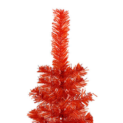 vidaXL Weihnachtsbaum Schlank mit LEDs Rot 150 cm