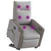 vidaXL Massagesessel mit Aufstehhilfe Wolkengrau Stoff