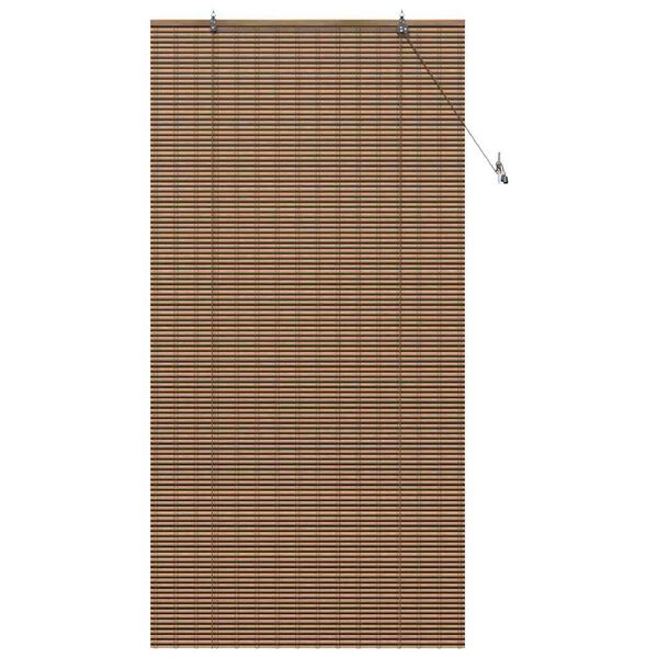 vidaXL Rollo mit Vorh&auml;ngen Braun 120 x 220 cm Bambus