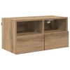 vidaXL TV-Wandregale 2 pcs Artisan-Eiche 60 x 30 x 30 cm Holzwerkstoff