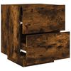 vidaXL Nachttische mit LED-Leuchten 2 Stk. R&auml;uchereiche Holzwerkstoff