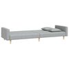 vidaXL Schlafsofa 2-Sitzer mit 2 Kissen Hellgrau Stoff