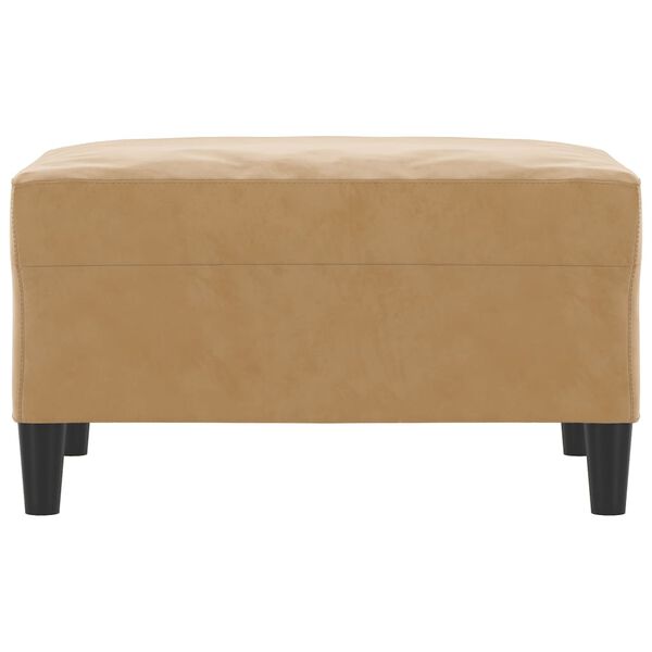 vidaXL Fu&szlig;hocker Braun 70x55x41 cm Samt