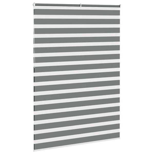 vidaXL Doppelrollo Dunkelgrau 155x230 cm Stoffbreite 150,9 cm Polyester