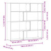 vidaXL Eck-B&uuml;cherregal 4 Etagen Eichen-Optik 85x85x140cm Holzwerkstoff