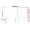 vidaXL LED Kopfteil Dunkelgr&uuml;n 160x5x118/128 cm Samt
