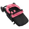 vidaXL 2-in-1 Buggy/Kinderwagen Rosa und Schwarz Stahl