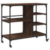 vidaXL K&uuml;chenwagen Braun Eichen-Optik 100x45x89,5 cm Holzwerkstoff