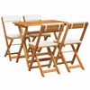 vidaXL Bistrogarnitur mit Kissen 5 pcs &Ouml;l-Natur Massivholz Akazie